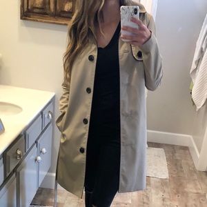 Tan utility trench coat